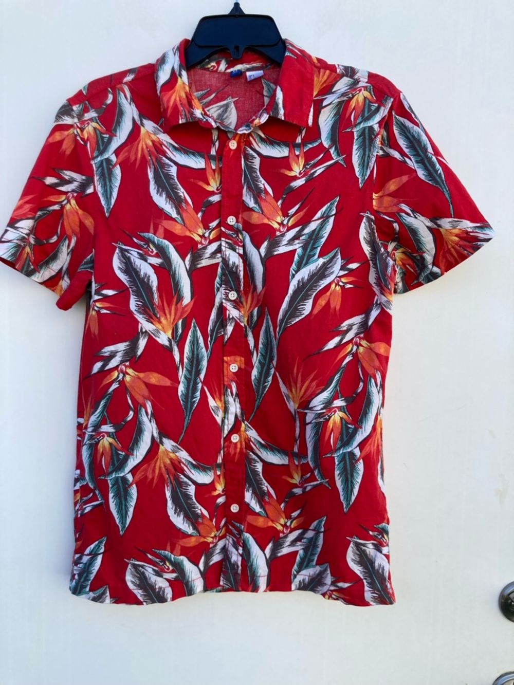 Divided H&M Men’s Button Down Short Sleeve Collared Shirt Size Small